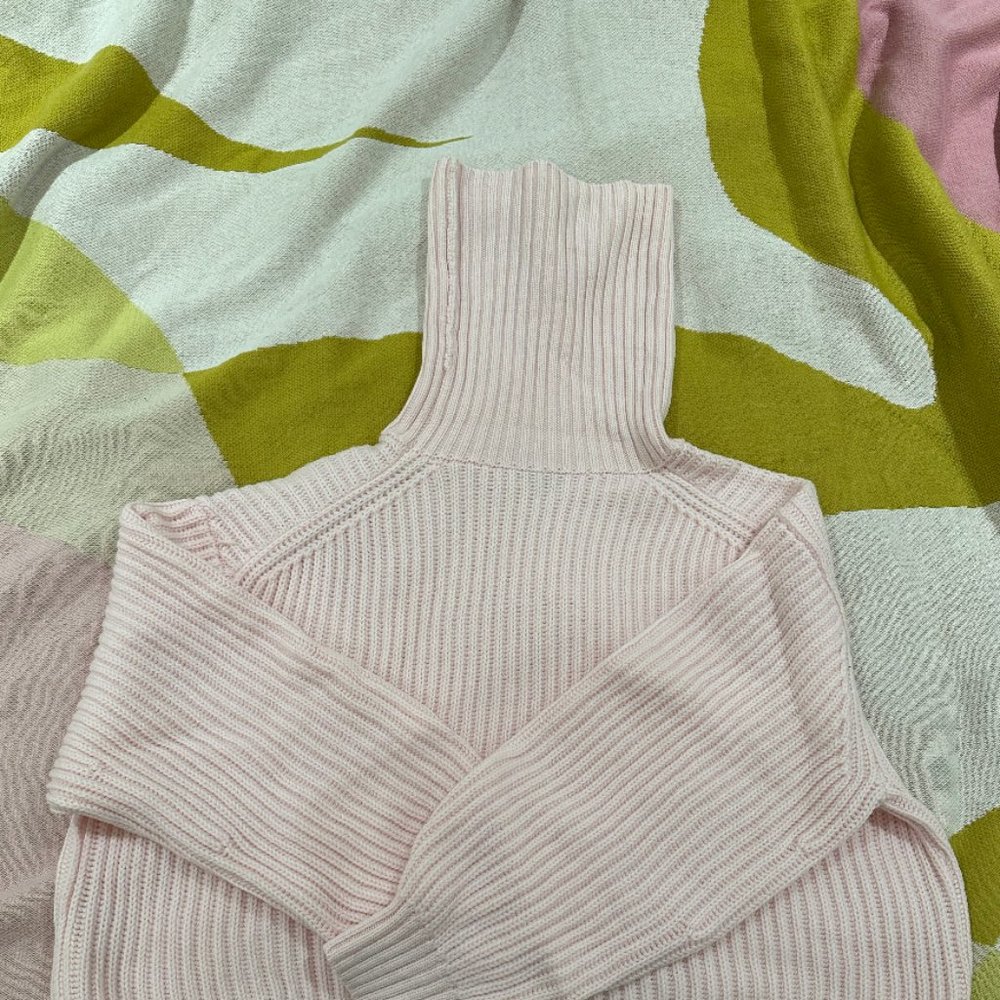 Aritzia babypink, cropped turtleneck